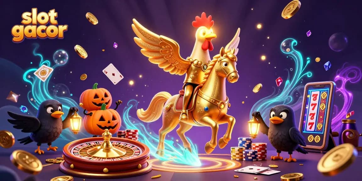 Experience jackpot thrill with slot gacor in this vivid casino fantasy scene.