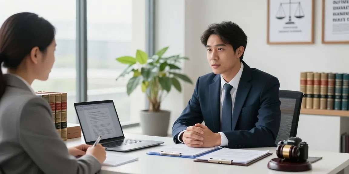 Professional legal consultation showcasing a helpful site in a bright office.