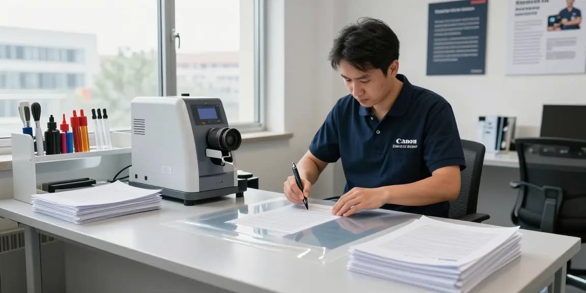 Dịch vụ bóc plastic chuyên nghiệp phục hồi tài liệu quý giá trong một văn phòng hiện đại.