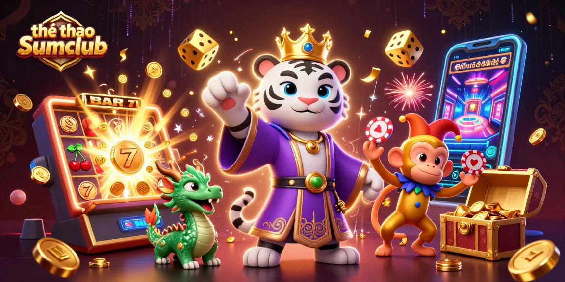 Experience the thrill of thể thao Sumclub with dynamic casino elements and playful characters.