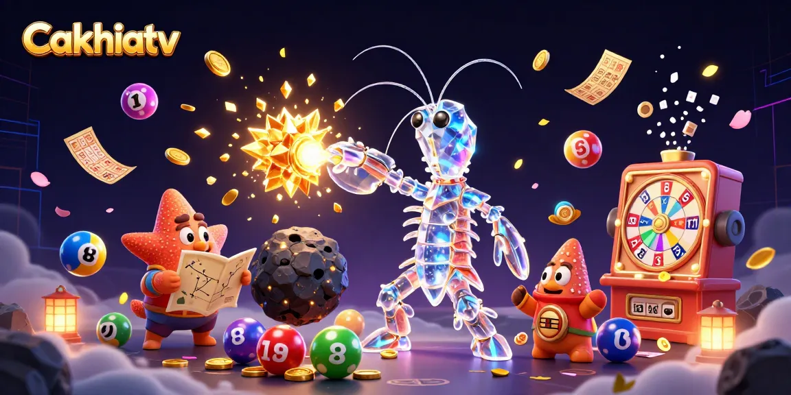 Cakhiatv showcases a vibrant galactic samurai mantis shrimp amidst exploding asteroids and a starfish navigator in this dynamic illustration.