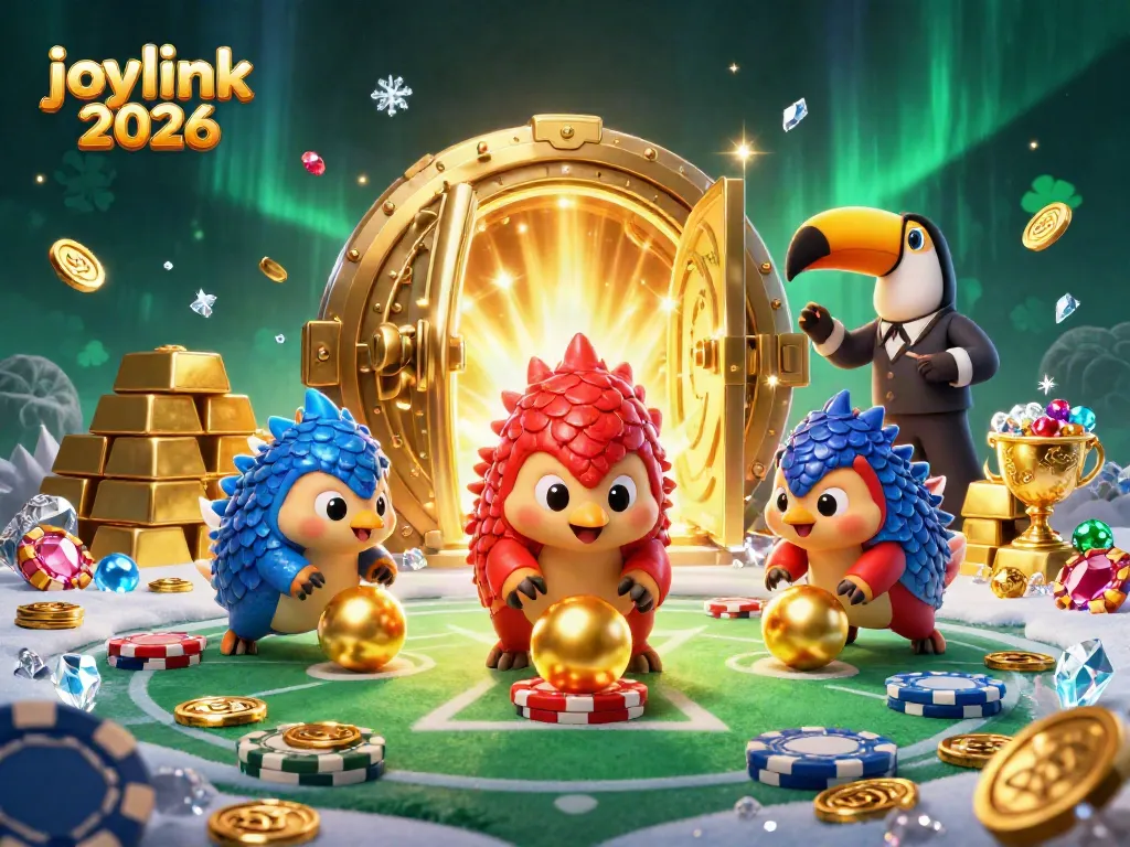 Engage in thrilling gaming with joylink 2026 as rival pangolins battle amidst treasure and poker chips.