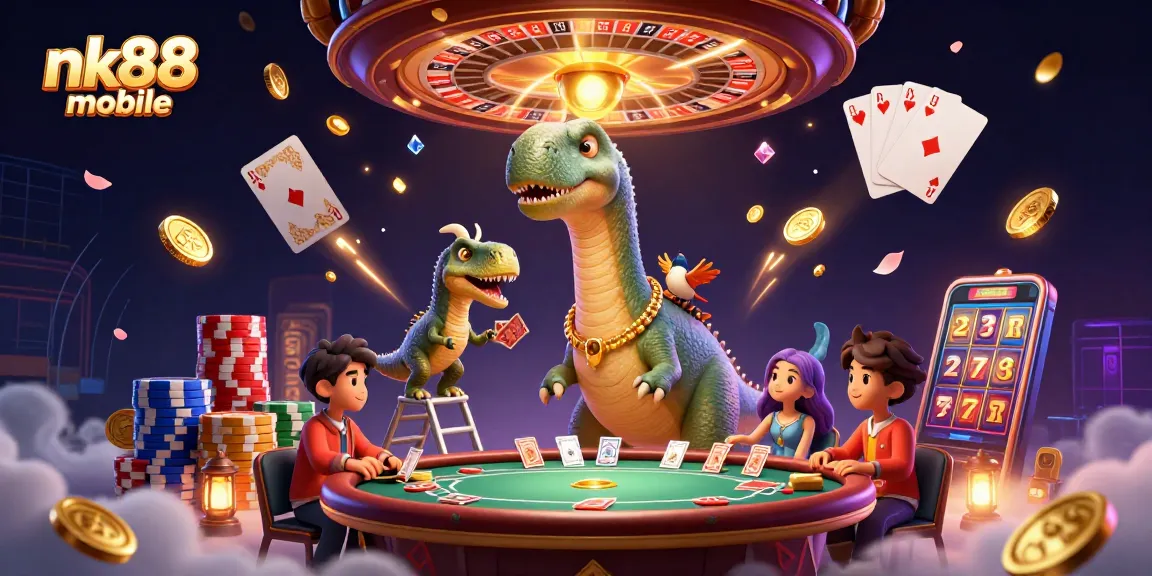 Experience the excitement of nk88 mobile gaming with dynamic characters and vibrant casino elements